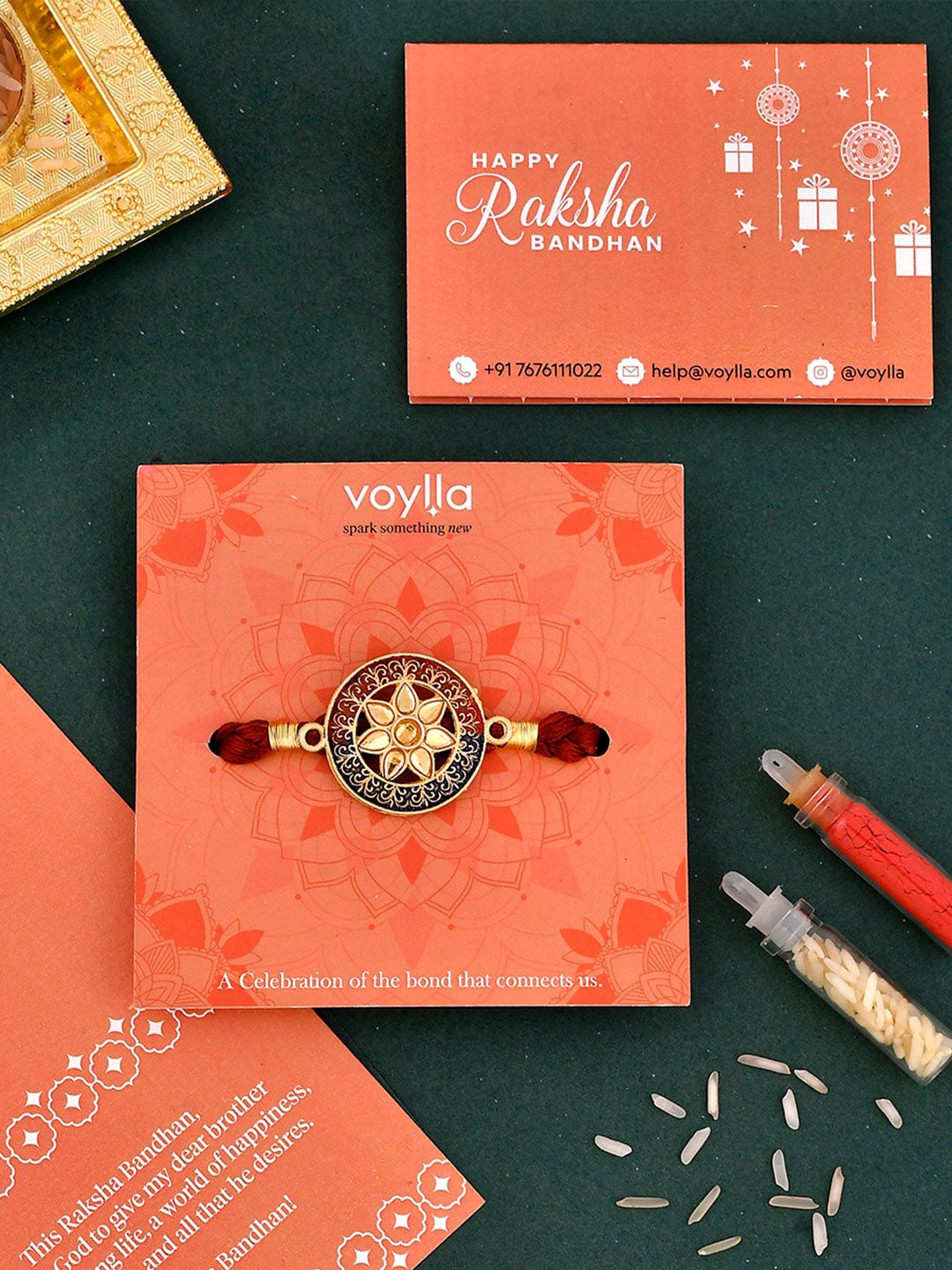 Voylla Floral Benang Jalinan Rakhi