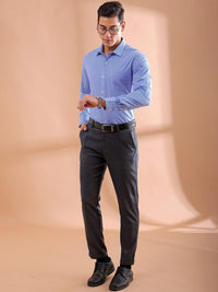The Indian Garage Co. X Luxe Men Slim Fit Micro Checks  Formal Shirt