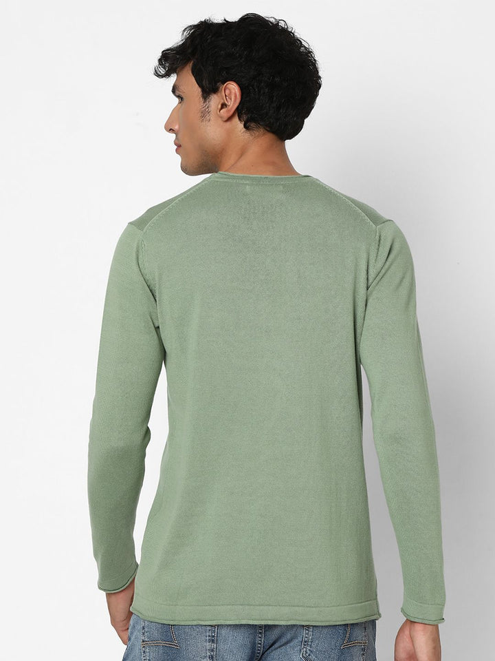 SPYKAR Round Neck Cotton Pullover