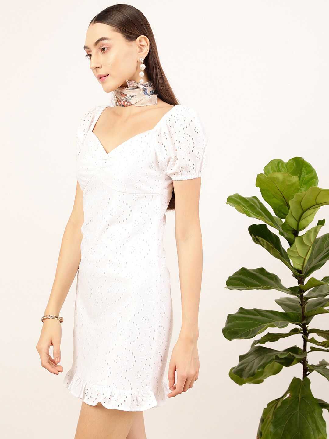 STREET 9 Sweeteart Neck Puff Neck Mini Dress