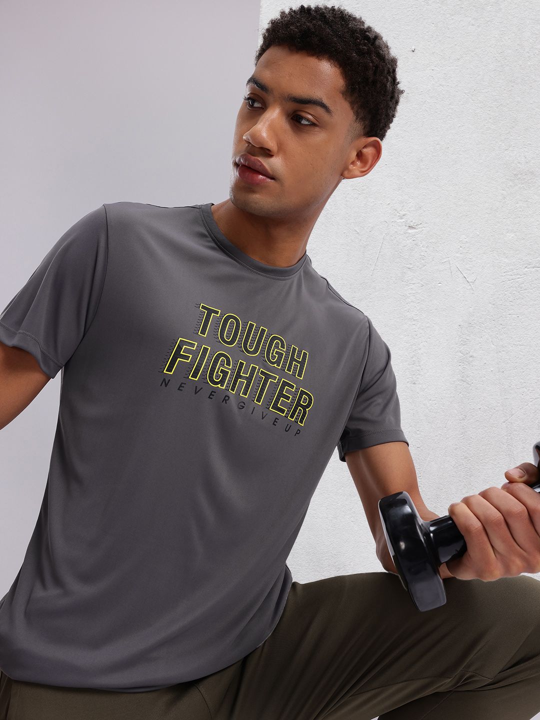 HRX by Hrithik Roshan Rapid-Dry Typography Print Training T-shirt