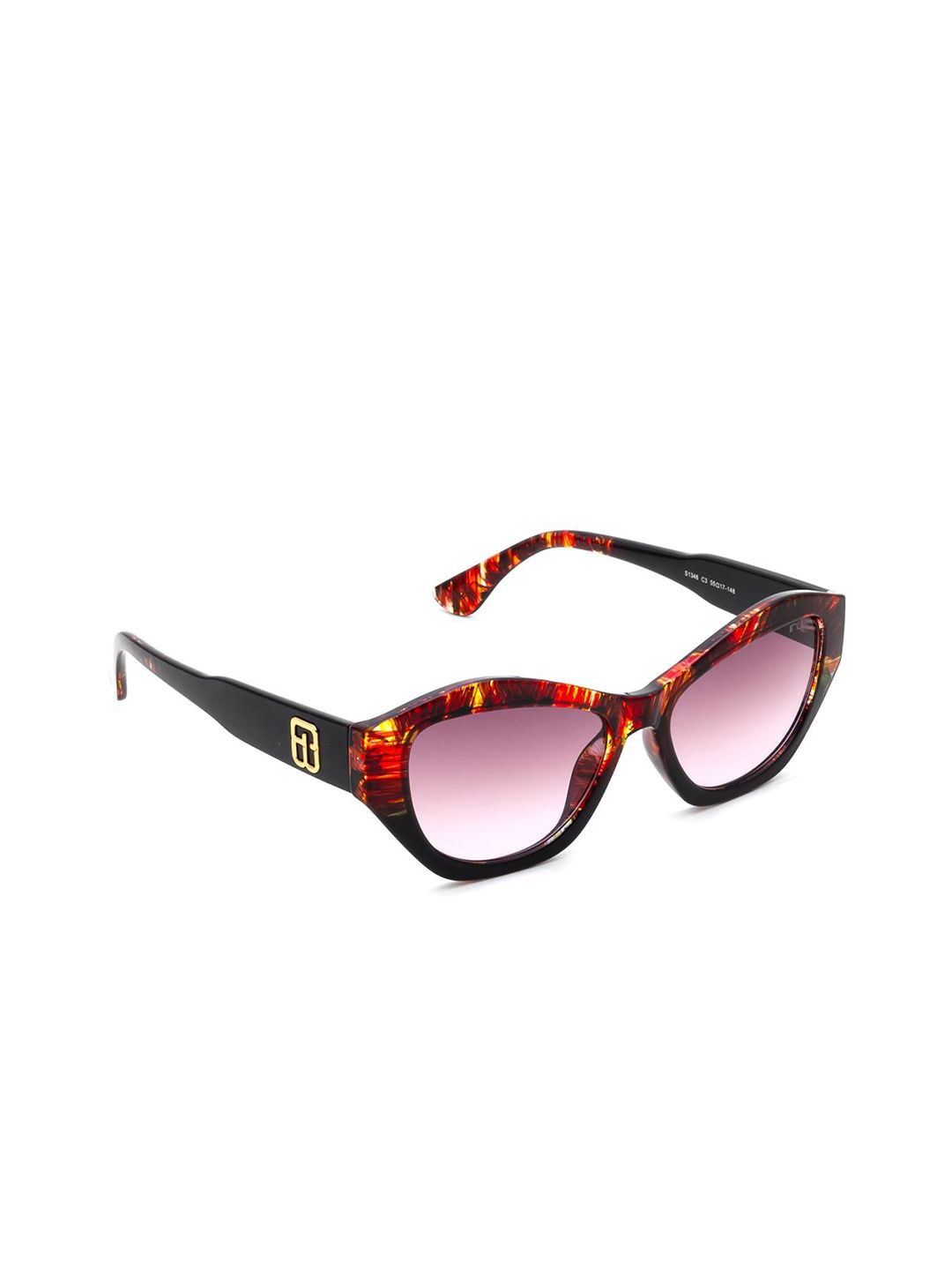 IRUS by IDEE Women Cateye Sunglasses with UV Protected Lens IRS1346C3SG