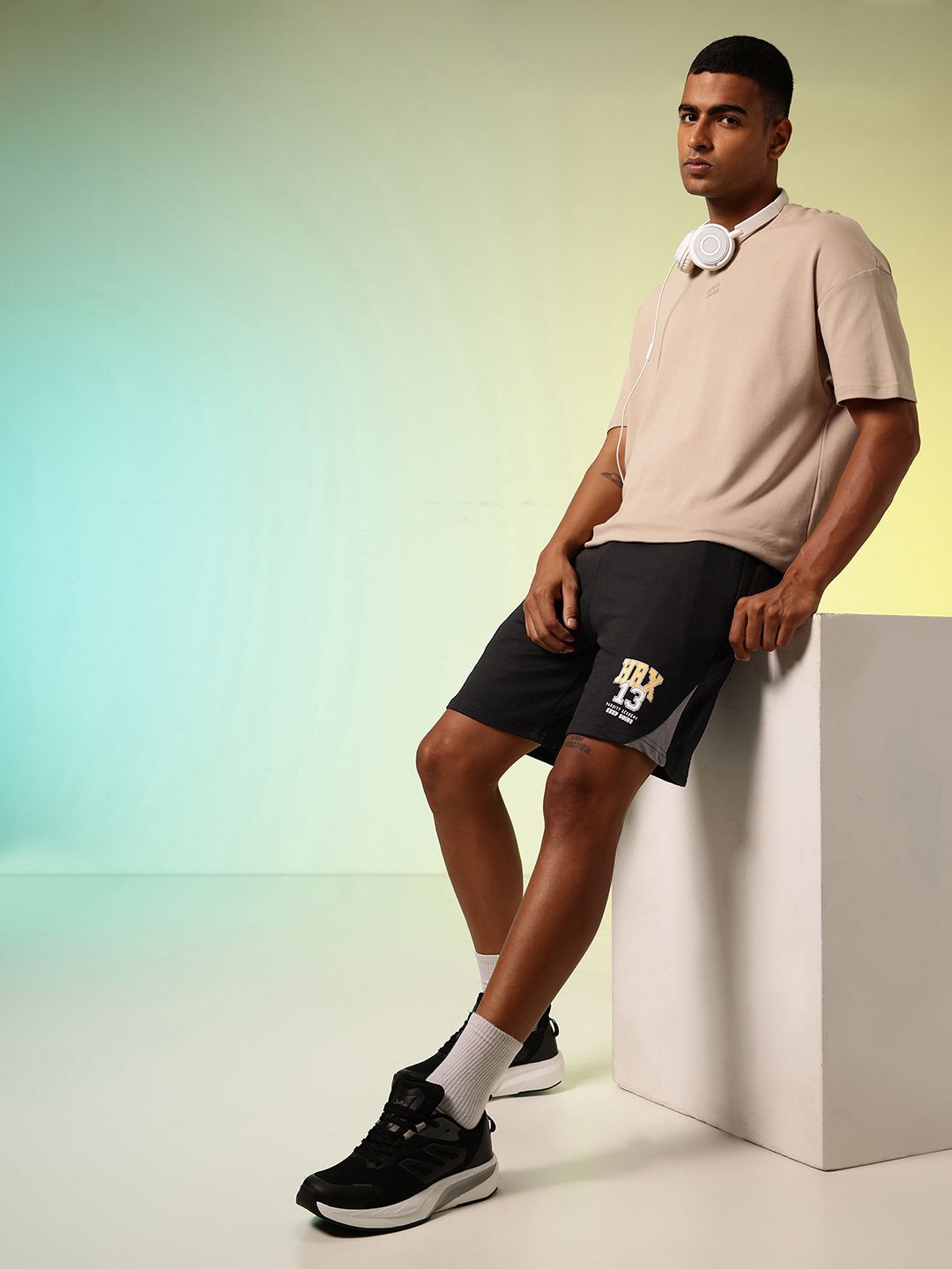HRX by Hrithik Roshan Men Typography Printed Lifestyle Regular Shorts
