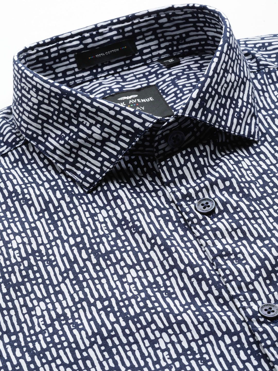 Park Avenue Men Pure Cotton Slim Fit Printed Formal Shirt