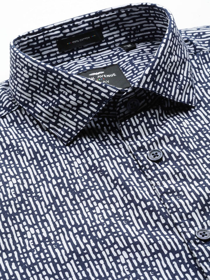 Park Avenue Men Pure Cotton Slim Fit Printed Formal Shirt