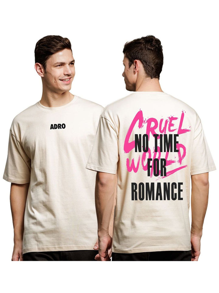 ADRO Men Typography Printed Raw Edge T-shirt