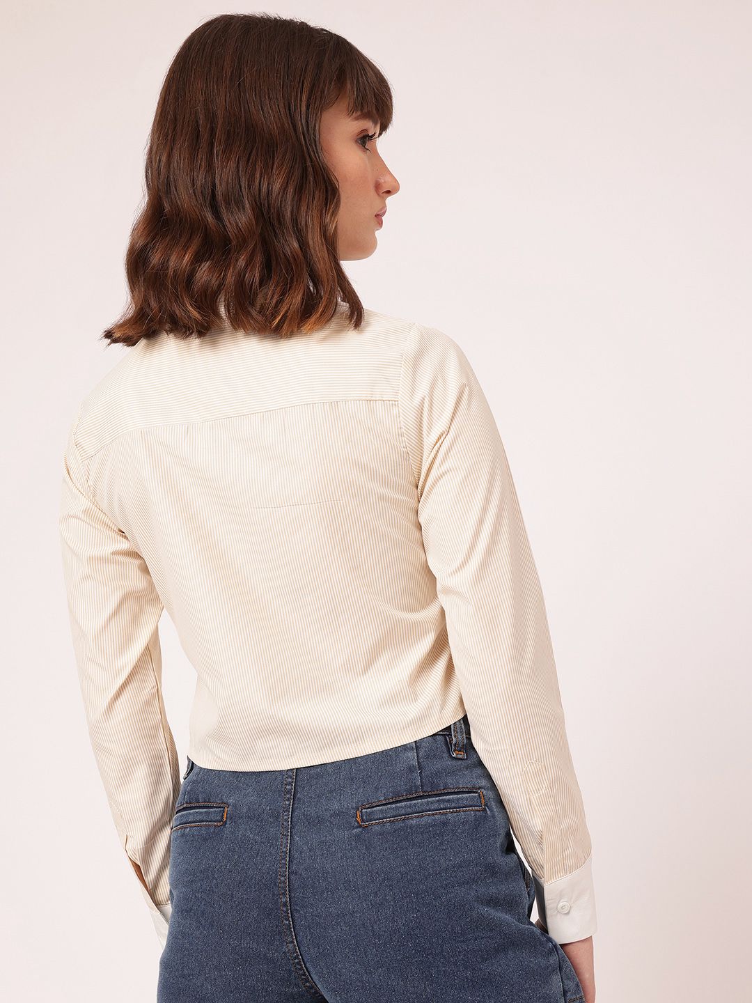 DressBerry K-Chic Pinstripes Crop Shirt