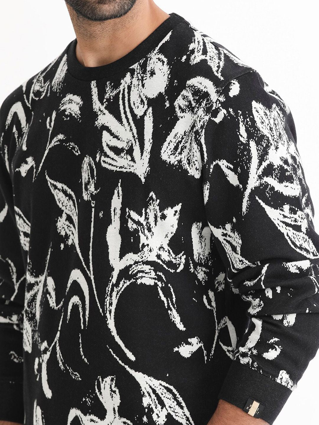 RARE RABBIT Men Thalora Floral Printed Sweatshirt