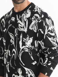 RARE RABBIT Men Thalora Floral Printed Sweatshirt