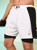 HRX oleh Hrithik Roshan Men colourblocked Shorts With Dandan Dilampirkan
