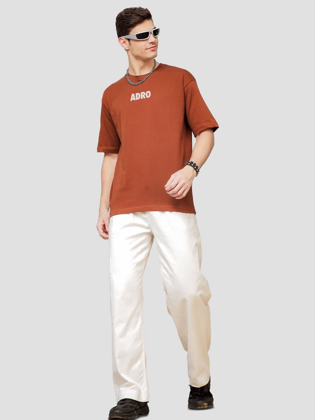 ADRO Men Printed Applique T-shirt