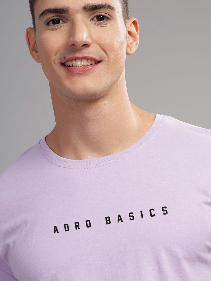 ADRO Men Typography Raw Edge T-shirt