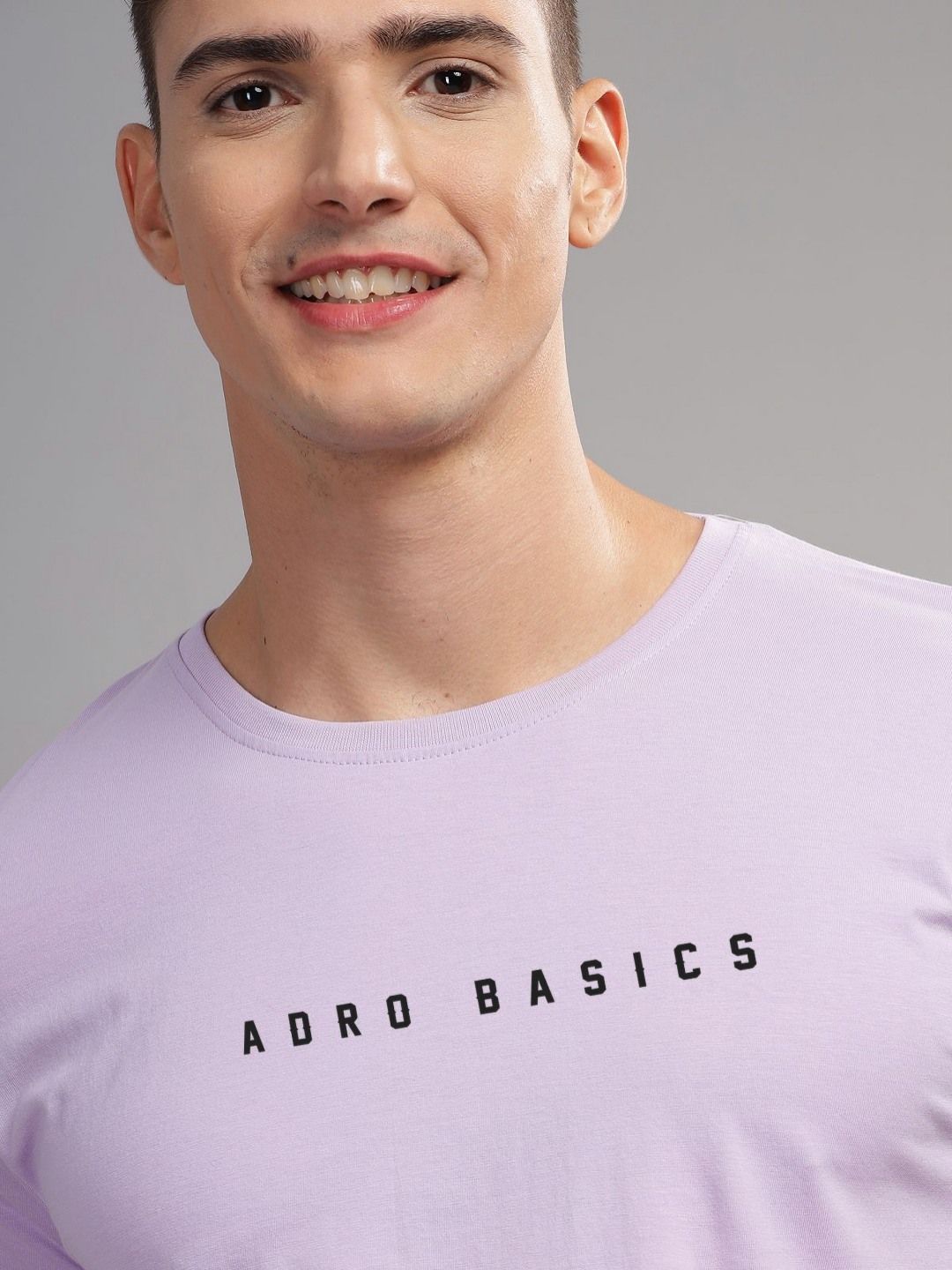 ADRO Men Typography Raw Edge T-shirt