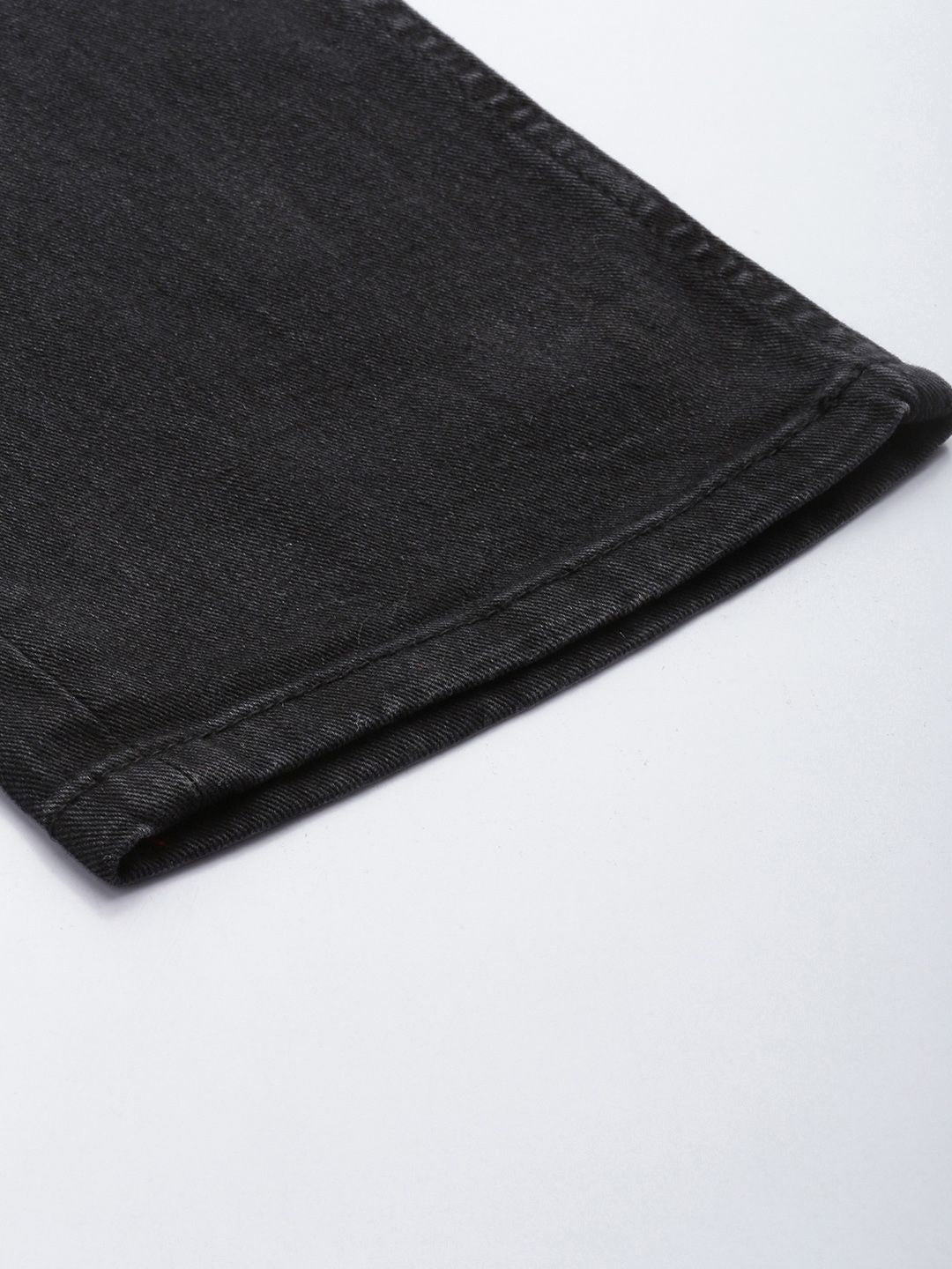 Being Human Men Straight Fit Low Distress Light Fade Stretchable Jeans
