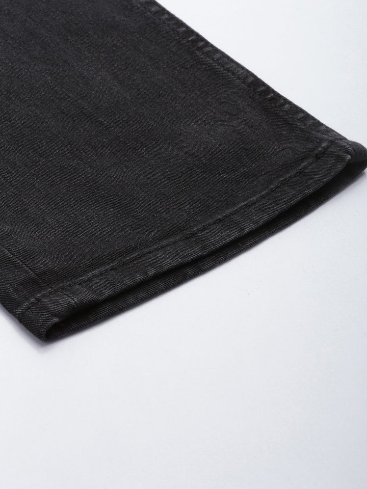 Being Human Men Straight Fit Low Distress Light Fade Stretchable Jeans