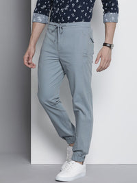 The Indian Garage Co Solid Cotton Joggers Trousers