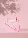 Lino Perros Pink Quilted Handheld Bag