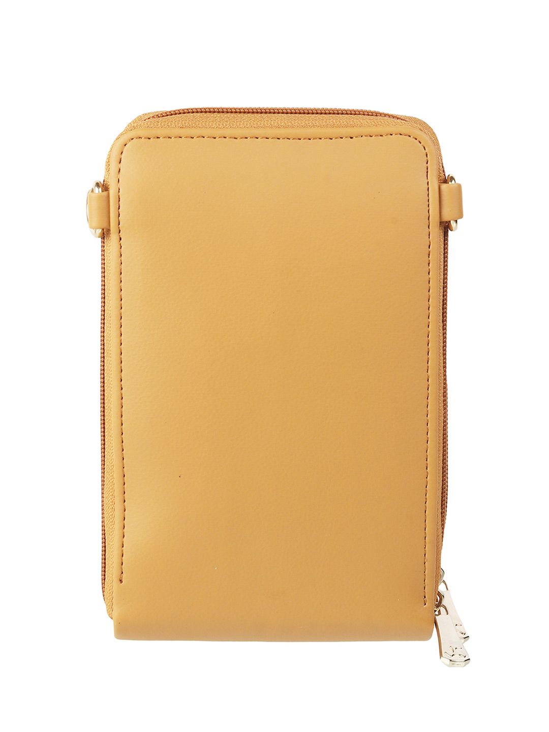 Mochi Women Tan Textured Zip Around Wallet