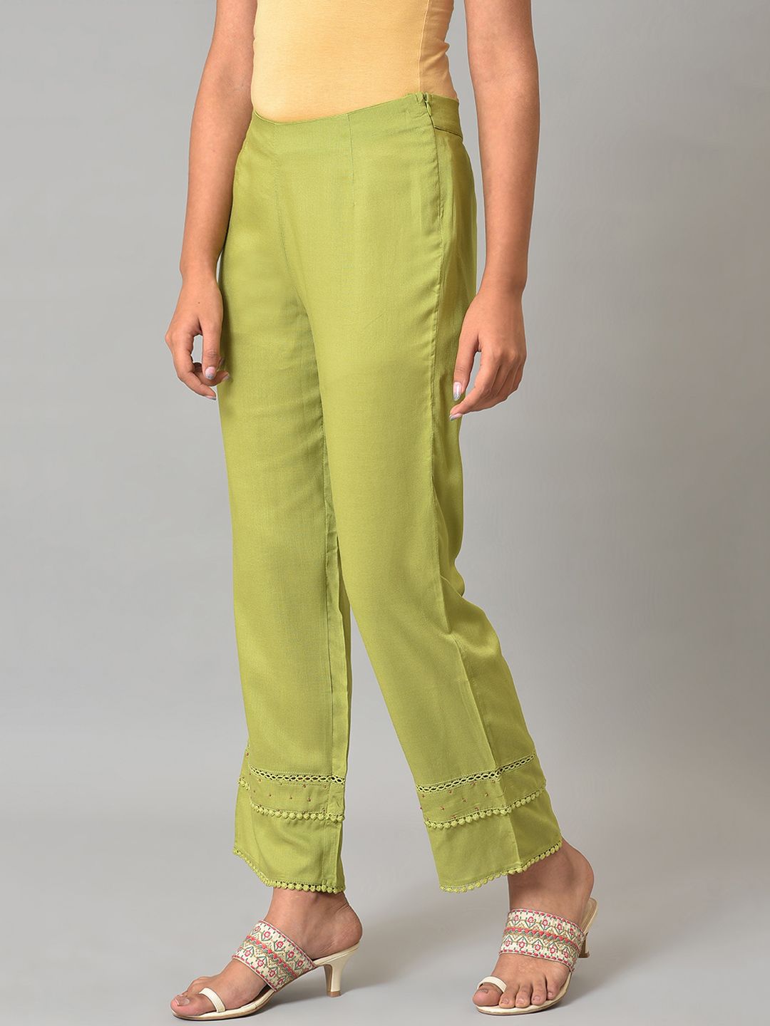 W Women Viscose Rayon Regular Fit Trouser