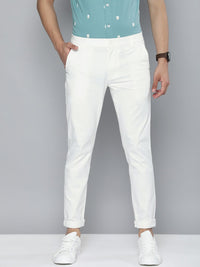 The Indian Garage Co Men White Slim Fit Trousers