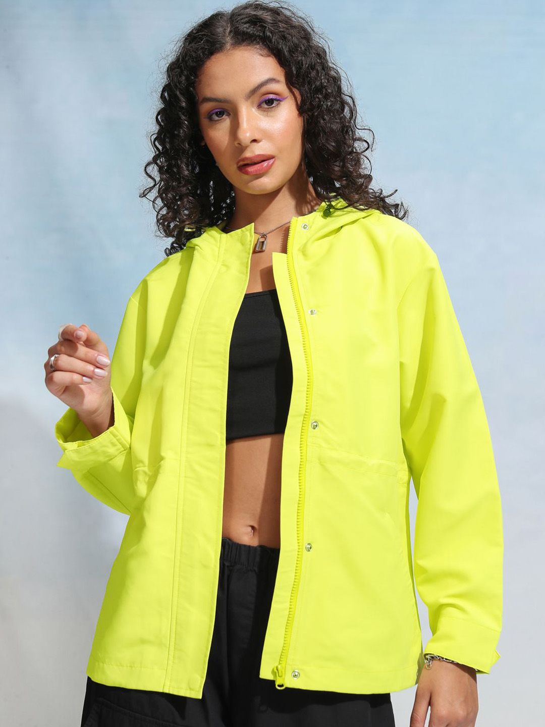 Tokyo Talkies Women Colourblocked Longline Parka Jacket