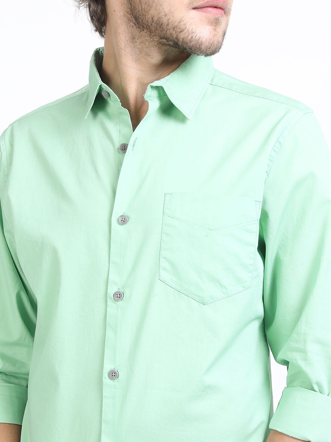 HIGHLANDER Men Green Slim Fit Printed Casual Shirt