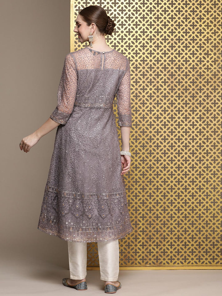 House of Pataudi Embroidered Sequined Jashn Kurta