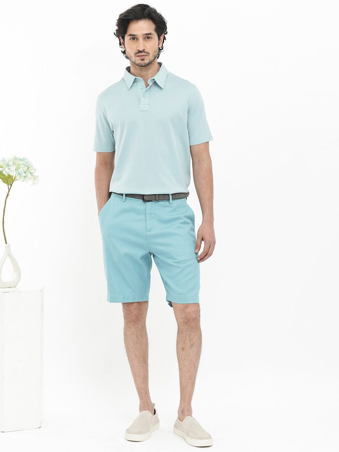 RARE RABBIT Men Nielson Regular Fit Polo Collar T-Shirt