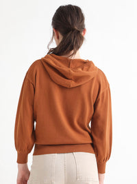 RAREISM Women Rust & Brown Crop Cotton Pullover