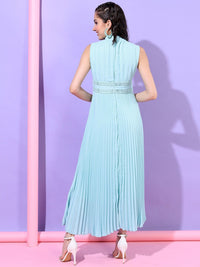 Tokyo Talkies Women Blue A-Line Maxi Dress