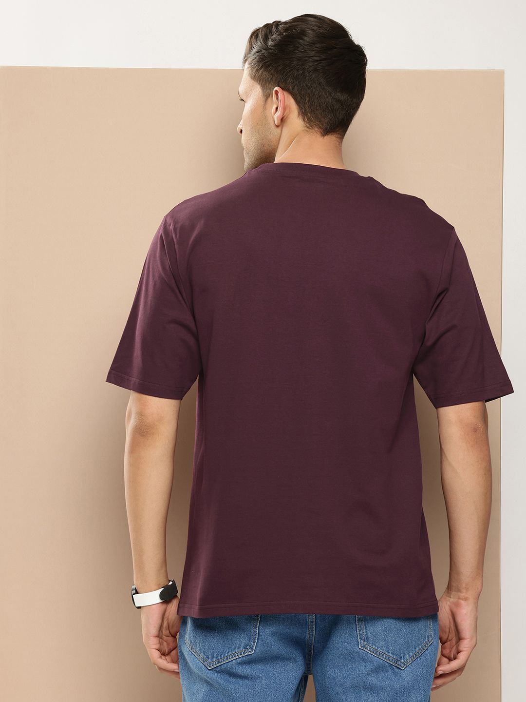 Difference of Opinion Men Printed Pure Cotton Oversized T-shirt
