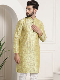 SOJANYA Floral Printed Silk Cotton Kurta