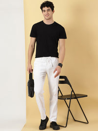 Thomas Scott Men Smart Linen Cotton Chinos Trousers