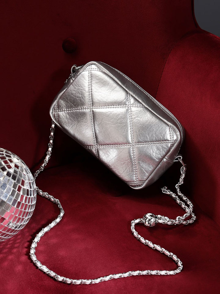 DressBerry Quilted Shoulder Bag with Adjustable Strap