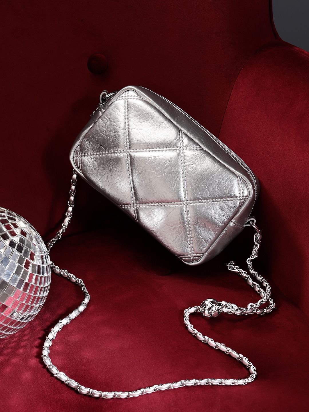 DressBerry Quilted Shoulder Bag with Adjustable Strap