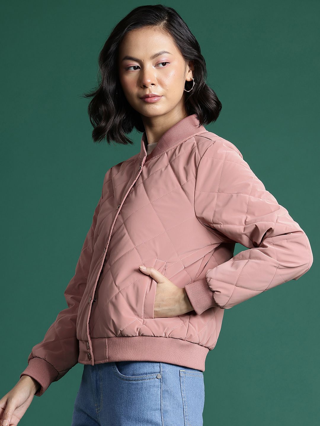 DressBerry Quilted Bomber Jacket