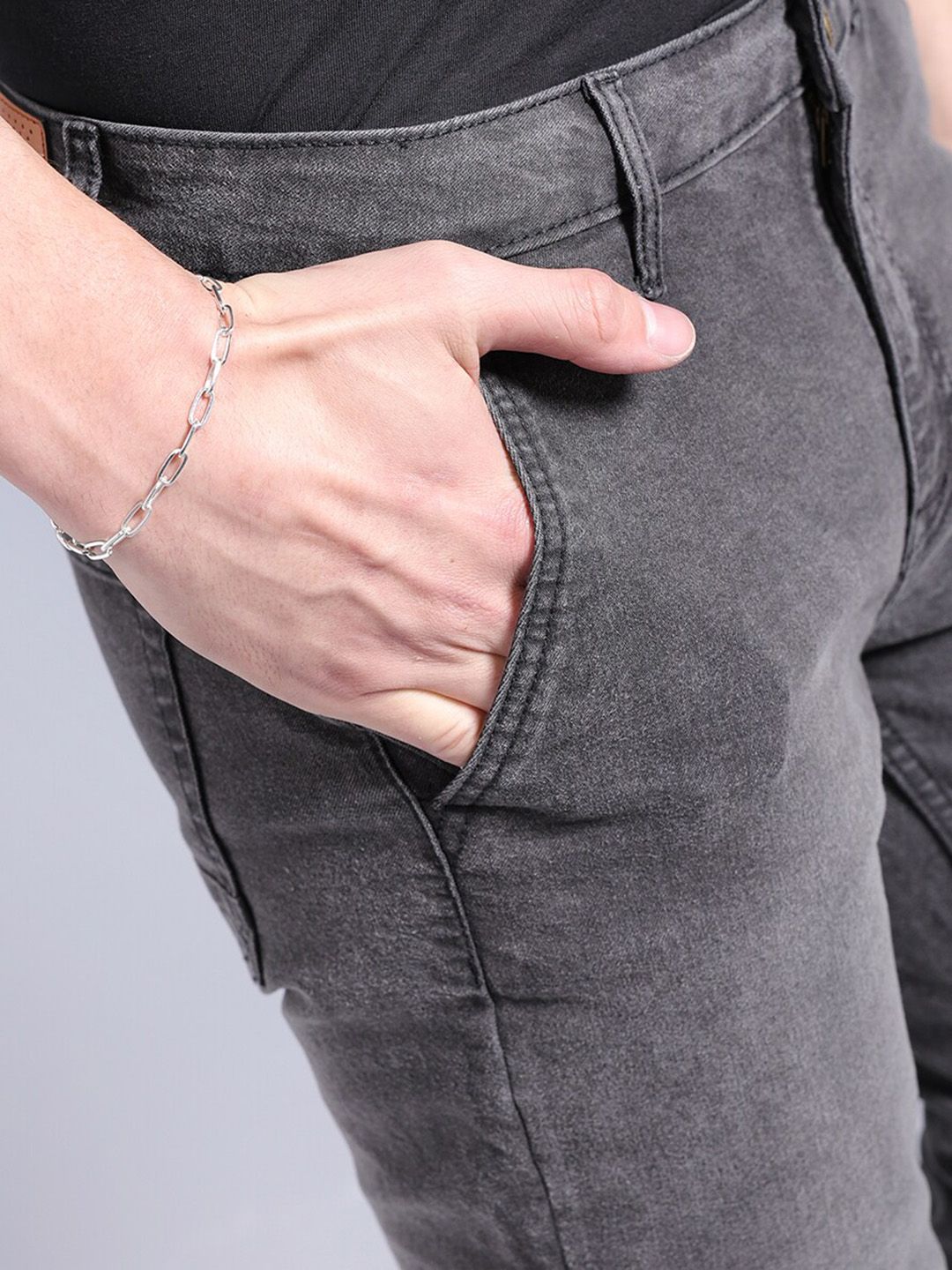 The Indian Garage Co Men Slim Fit Clean Look Stretchable Jeans