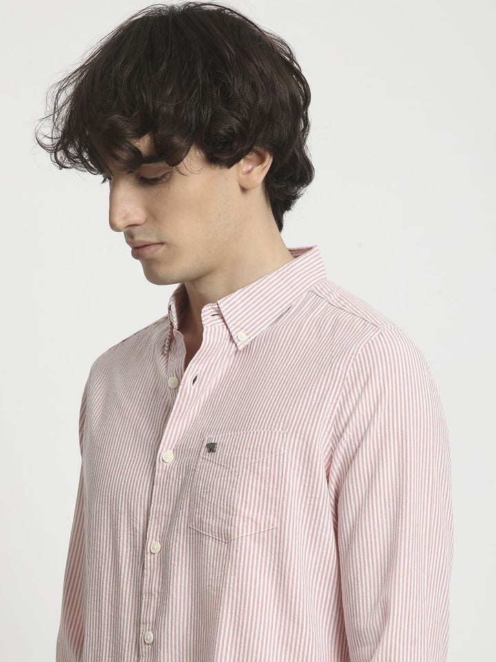 THE BEAR HOUSE Men Slim Fit Opaque Striped Casual Shirt