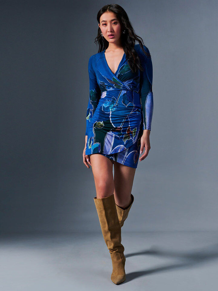 AND Floral Printed V-Neck Sheath Dress