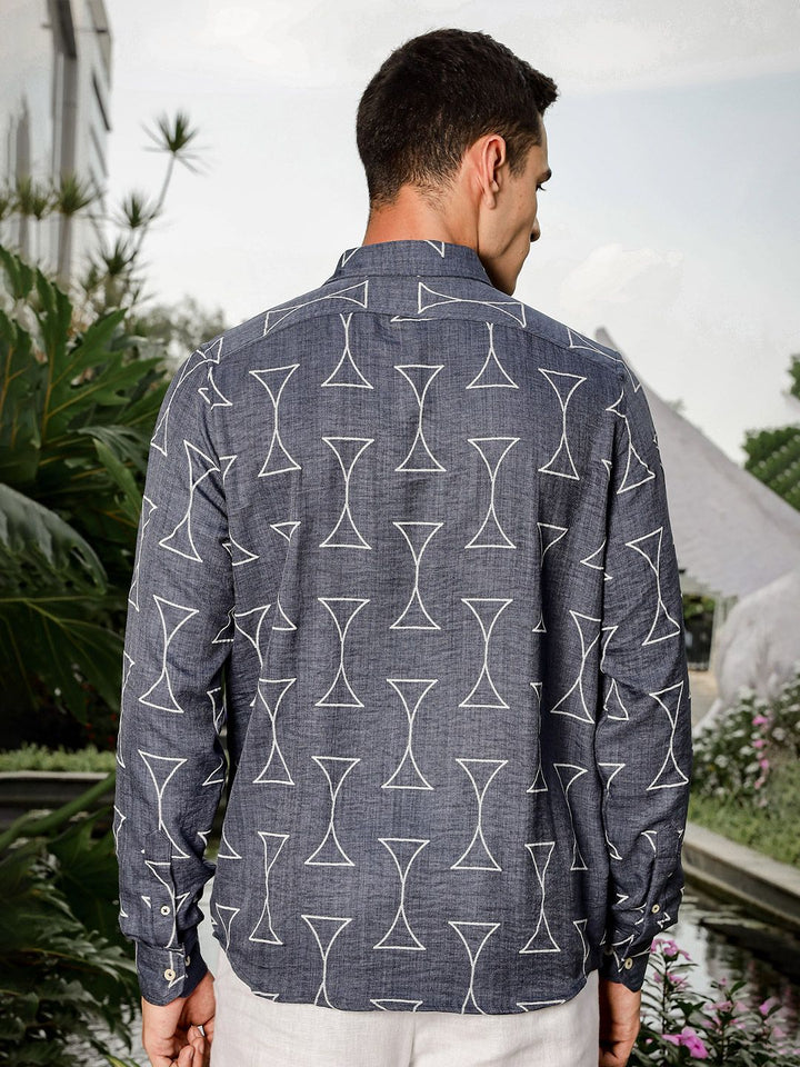 Thomas Scott Men Smart Slim Fit Opaque Printed Casual Shirt