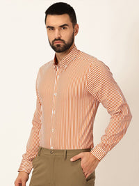 Thomas Scott Premium Striped Button-Down Collar Long Sleeves Formal Shirt