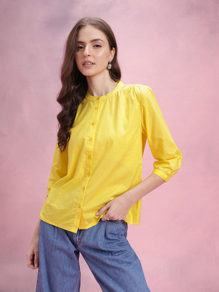 DressBerry Shirt Style Pure Cotton Top