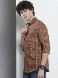 The Indian Garage Co Men Tartan Checks Casual Shirt