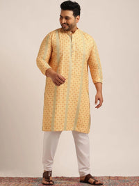 SOJANYA PLUS Lelaki Motif Etnik Cetakan Indie Kurta