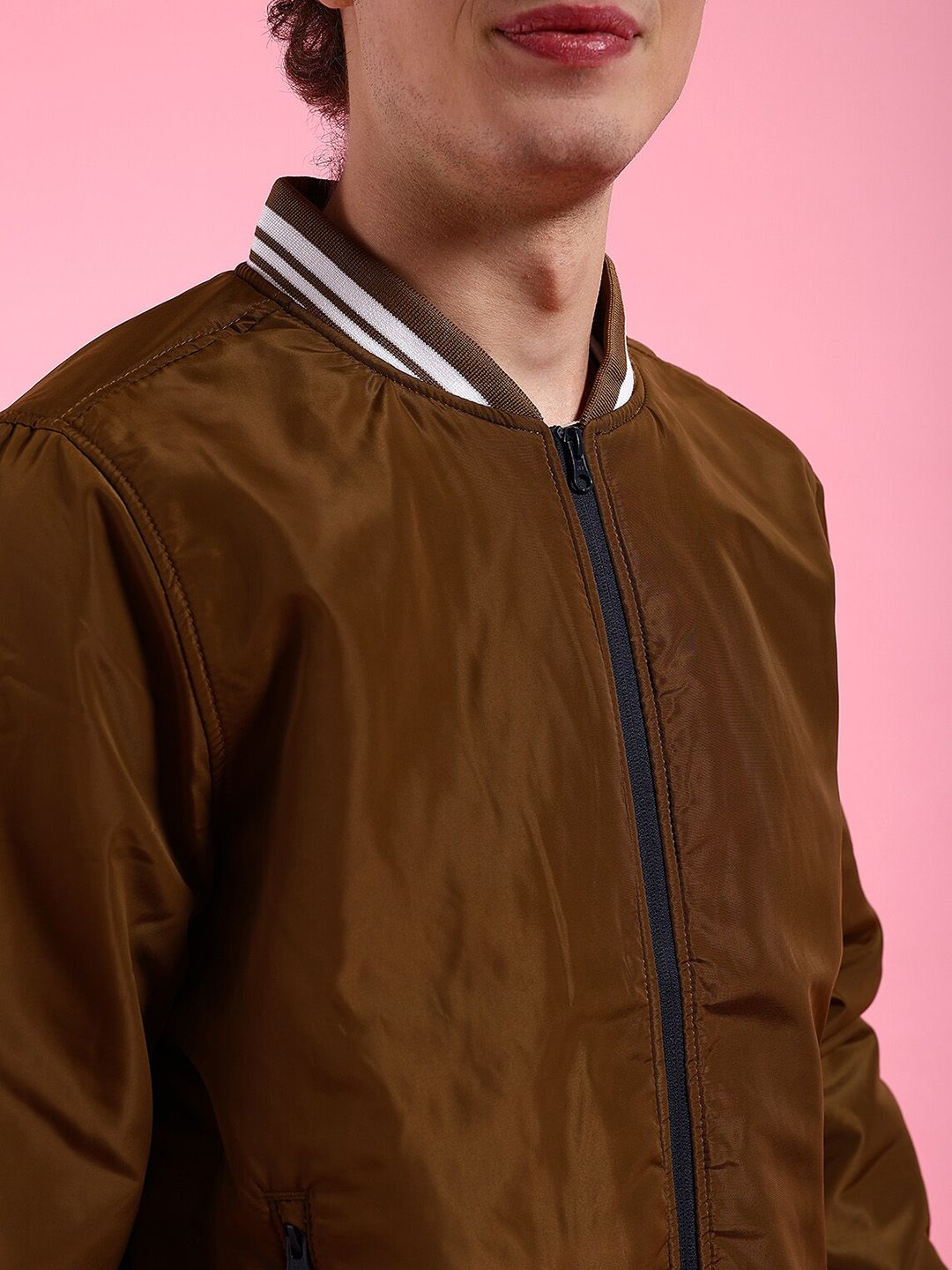 The Indian Garage Co Men Khaki Camouflage Checked Longline Outdoor Tailored Jacket