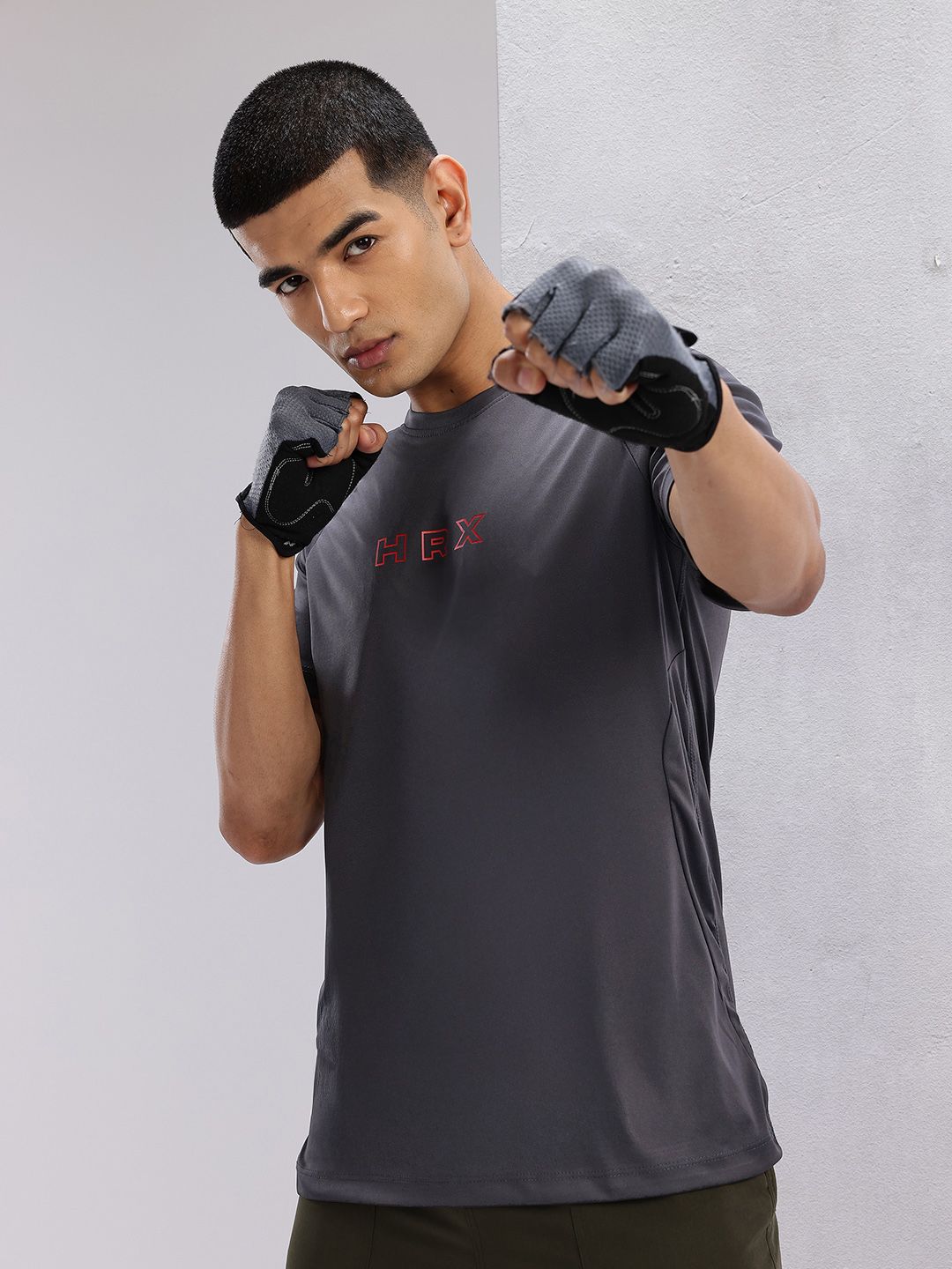 HRX by Hrithik Roshan Brand Logo Rapid-Dry Training T-shirt