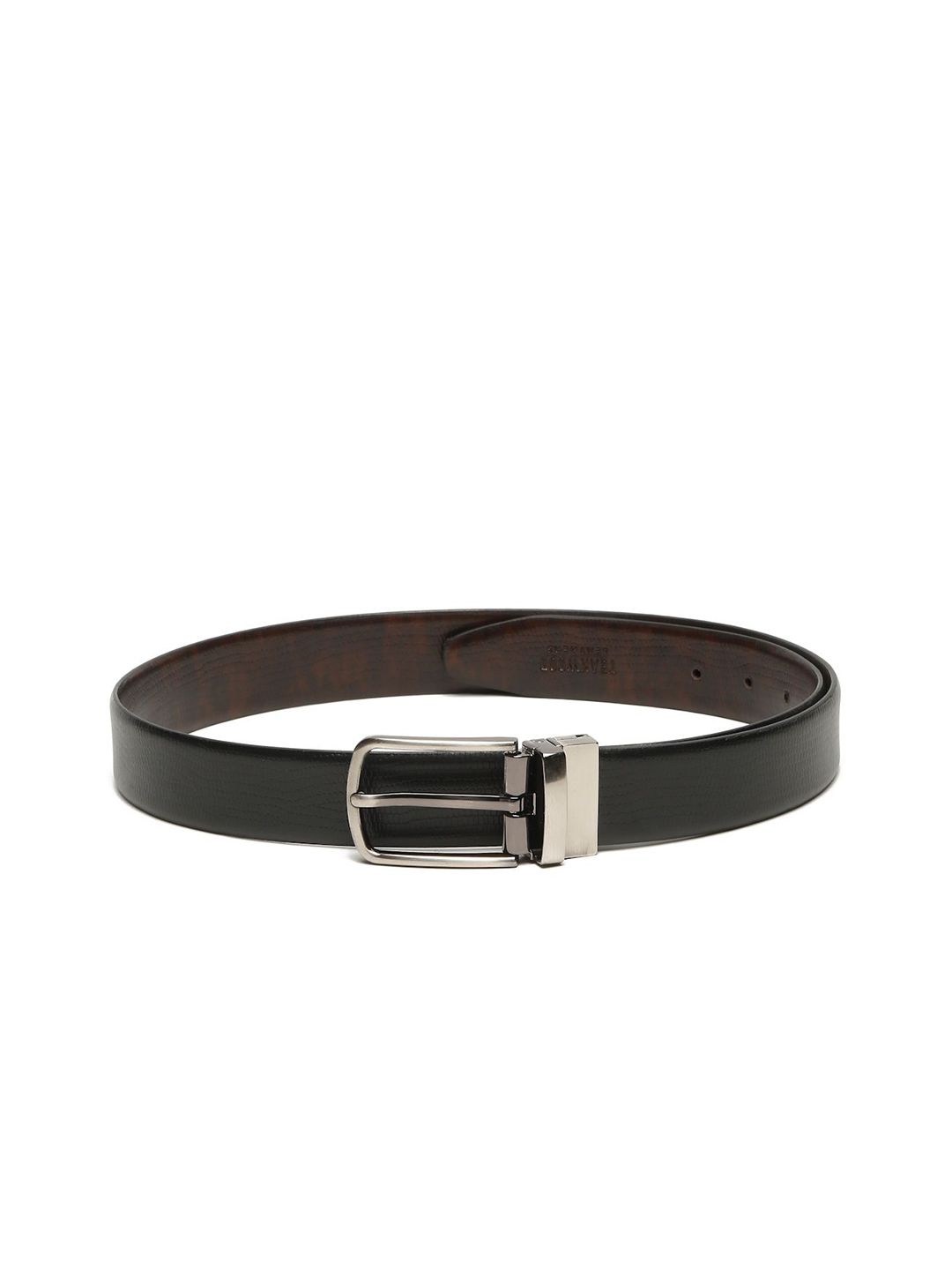 Teakwood Leathers Men Textured Leather Reversible Formal Belt