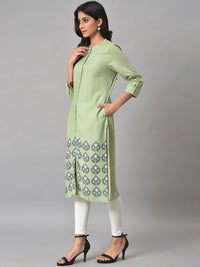 W Women Ethnic Motifs Printed Pastels Kurta