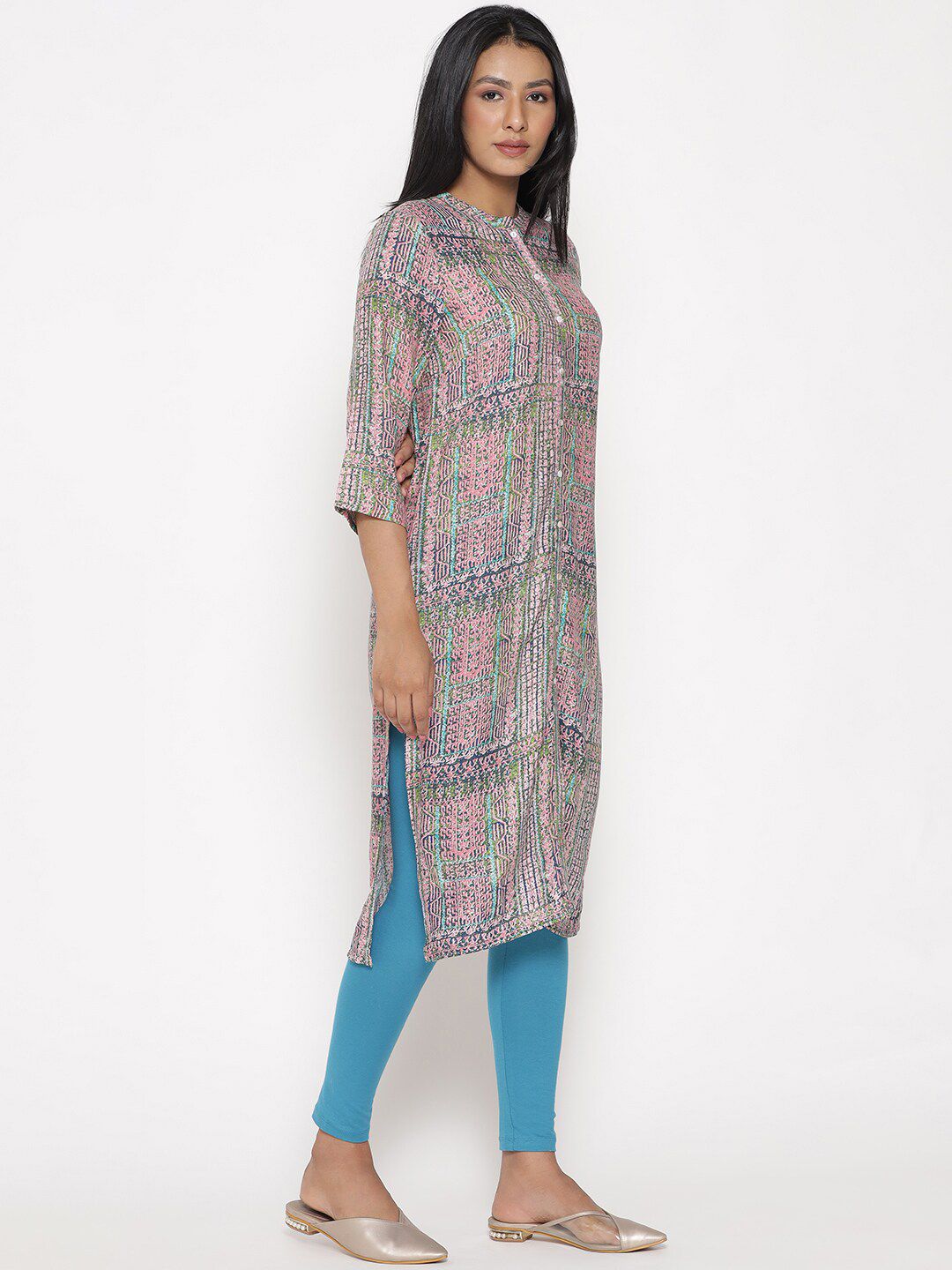 W Women Striped Kurta