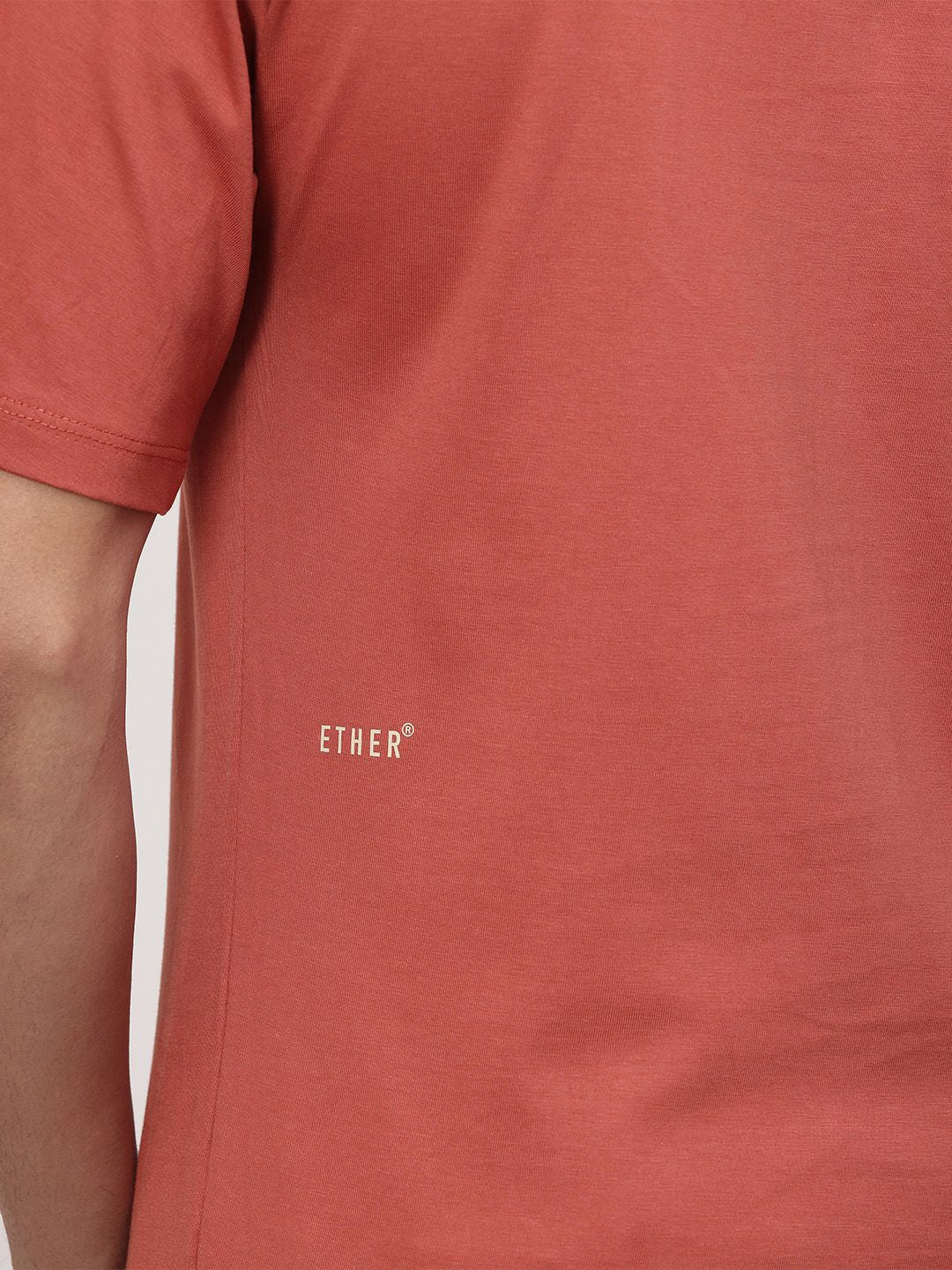 ether Zen Cotton Printed Drop-Shoulder Sleeves Relaxed Fit T-shirt
